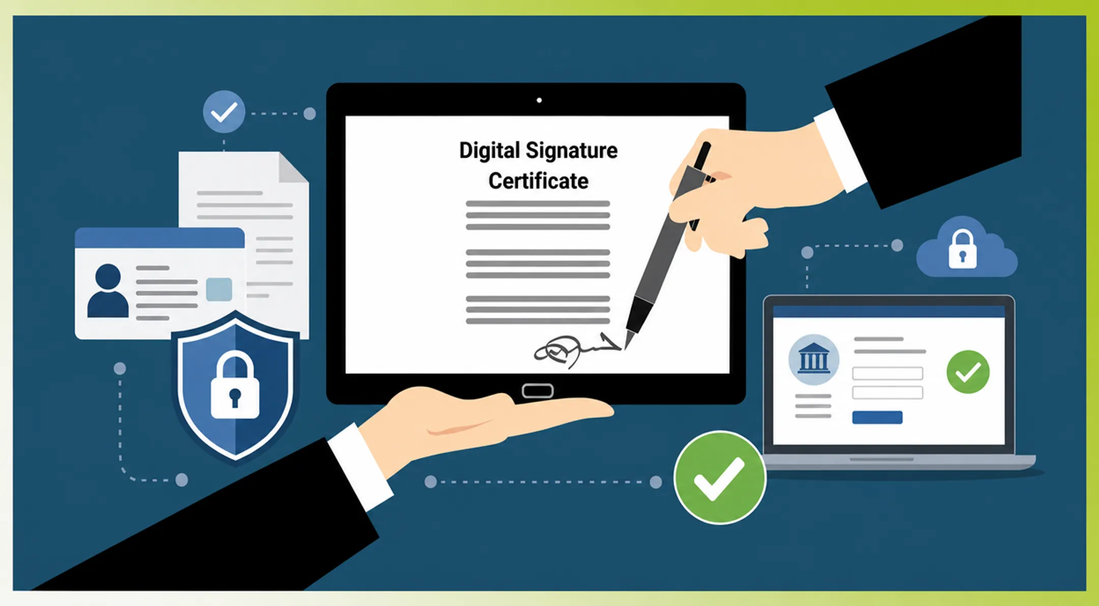 Digital signature certificate and document verification for company incorporation