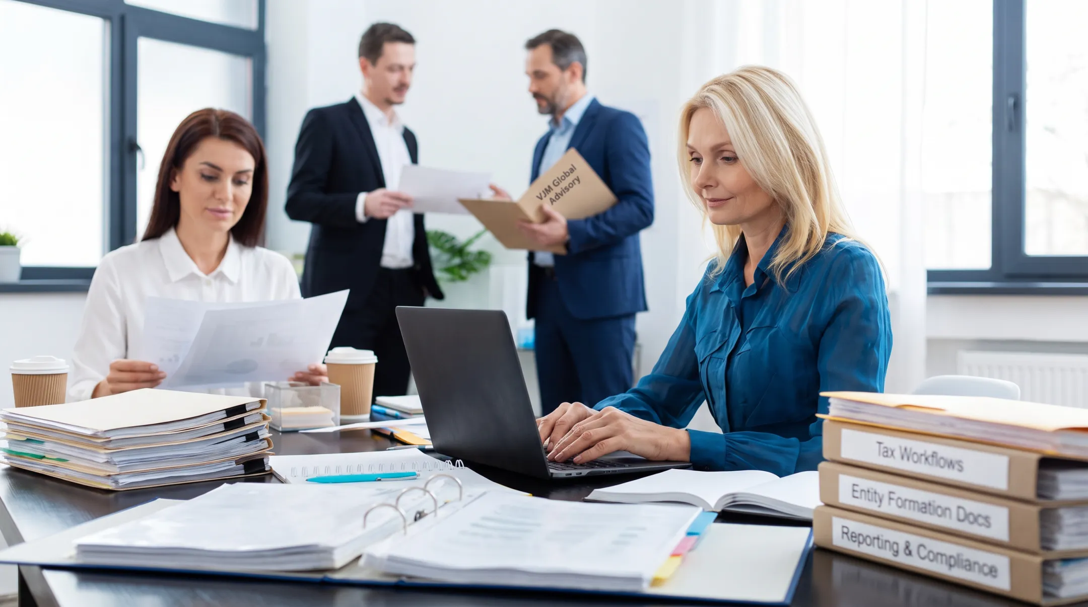 VJM Global accounting team supporting business compliance workflows