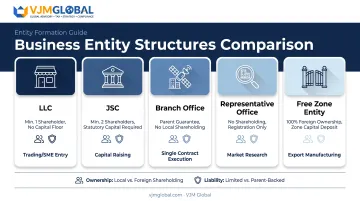 Comparison of five Egypt business entity structures for investors