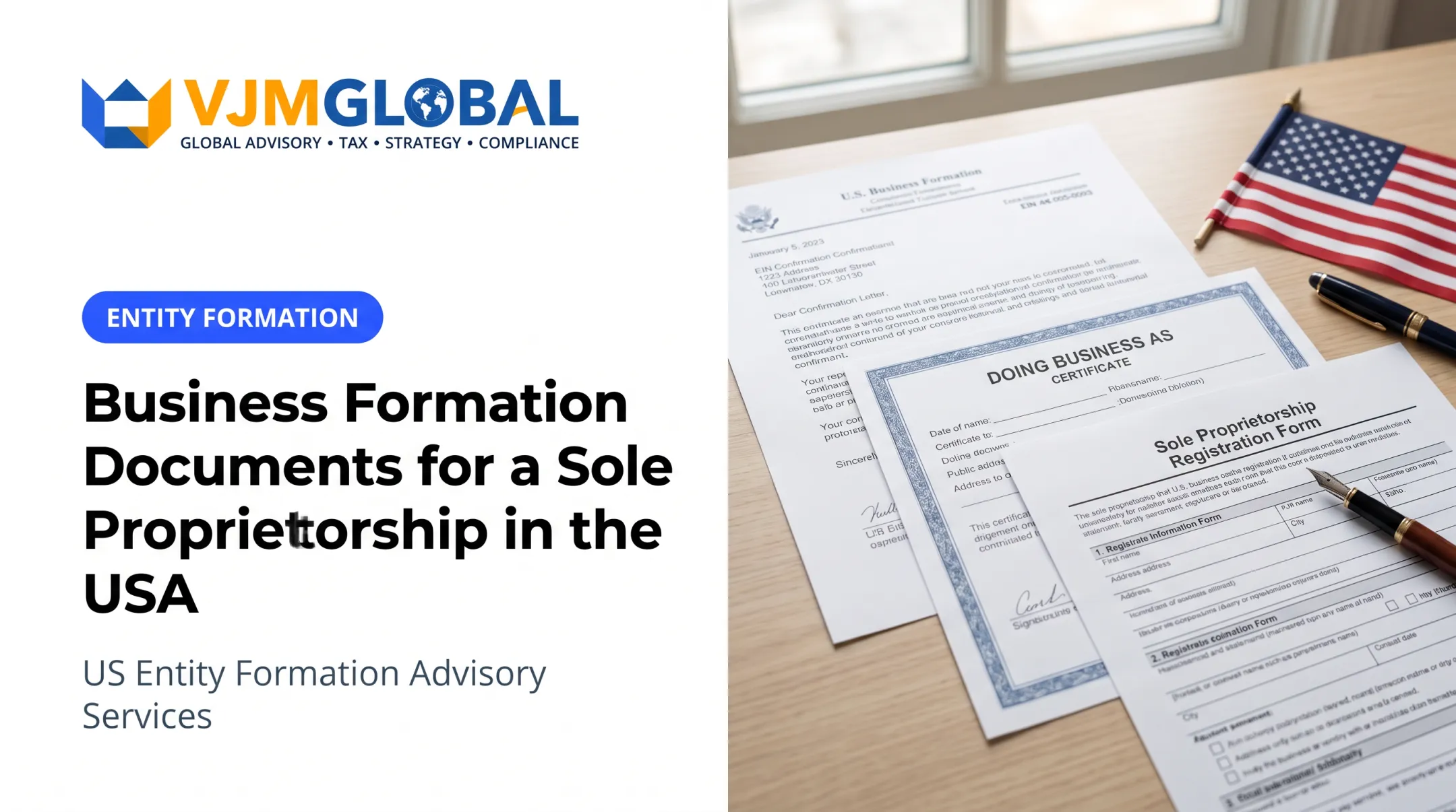 Business Formation Documents for a Sole Proprietorship in the USA