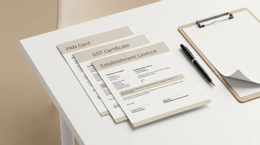 Indian business bank current account opening documents and KYC verification process