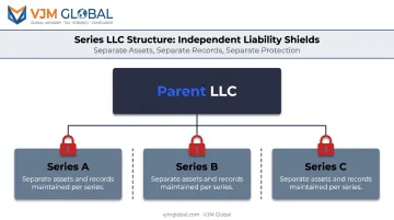Series LLC liability separation structure between parent company and individual series