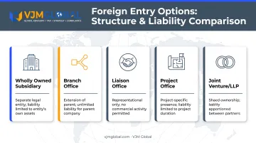 Five foreign entry structure options for businesses entering the Indian market