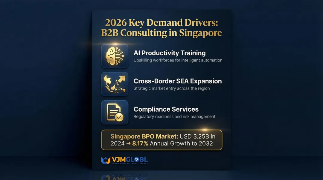 Three 2026 B2B consulting demand drivers in Singapore with market growth projection