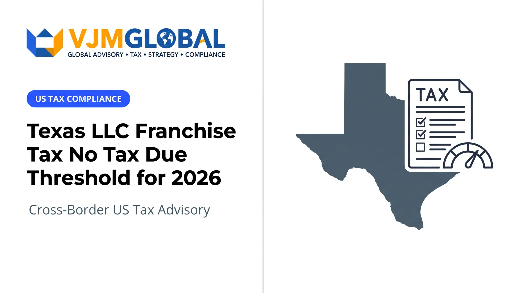 Texas LLC Franchise Tax No Tax Due Threshold for 2026