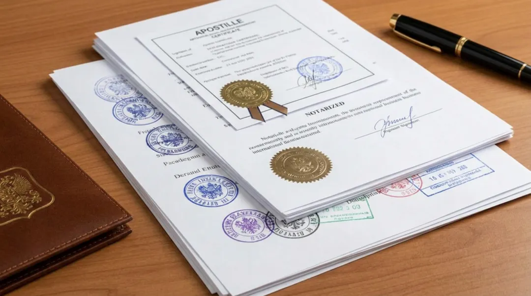 Notarized and apostilled passport documents for foreign company incorporation