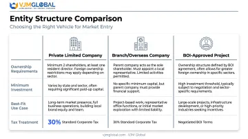 Sri Lanka entity structure options comparison for Indian founders
