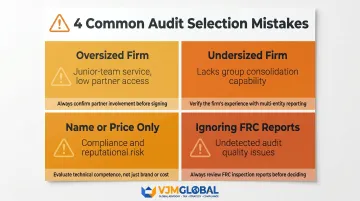 Four common audit firm selection mistakes Singapore businesses in the UK should avoid