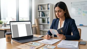 Business documents and passport being reviewed for company incorporation KYC