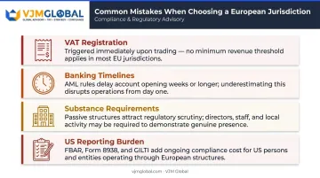Four common mistakes US businesses make when expanding to Europe warning infographic