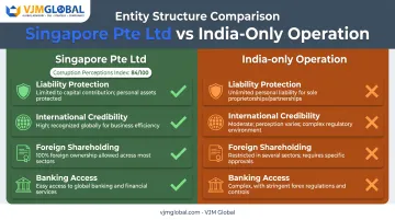 Singapore Pte Ltd versus India-only operation structure comparison