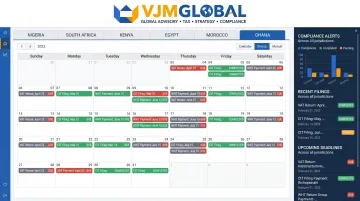 VJM Global accounting dashboard tracking multi-country tax filing deadlines