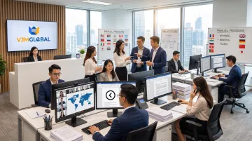 VJM Global cross-border team coordinating Singapore company registration services for UK clients
