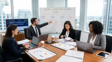 VJM Global team coordinating cross-border Hungary and UK business compliance