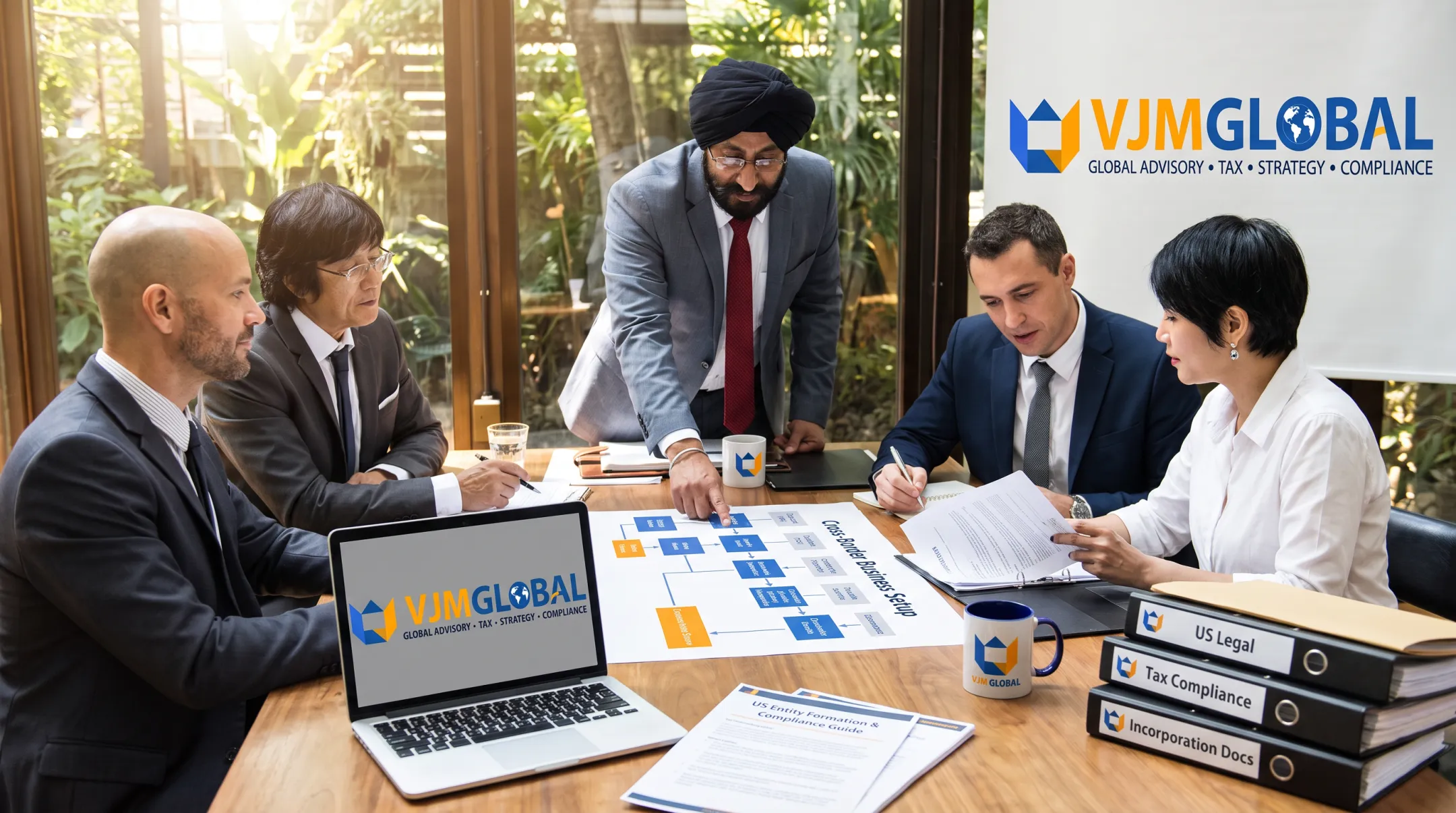 VJM Global advisory team assisting international founders with US LLC formation
