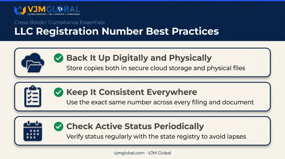Three best practices for managing and protecting your LLC registration number