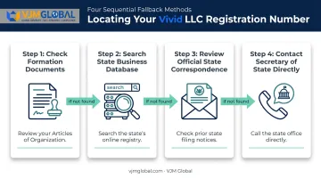 4-step fallback process to locate LLC registration number when documents missing