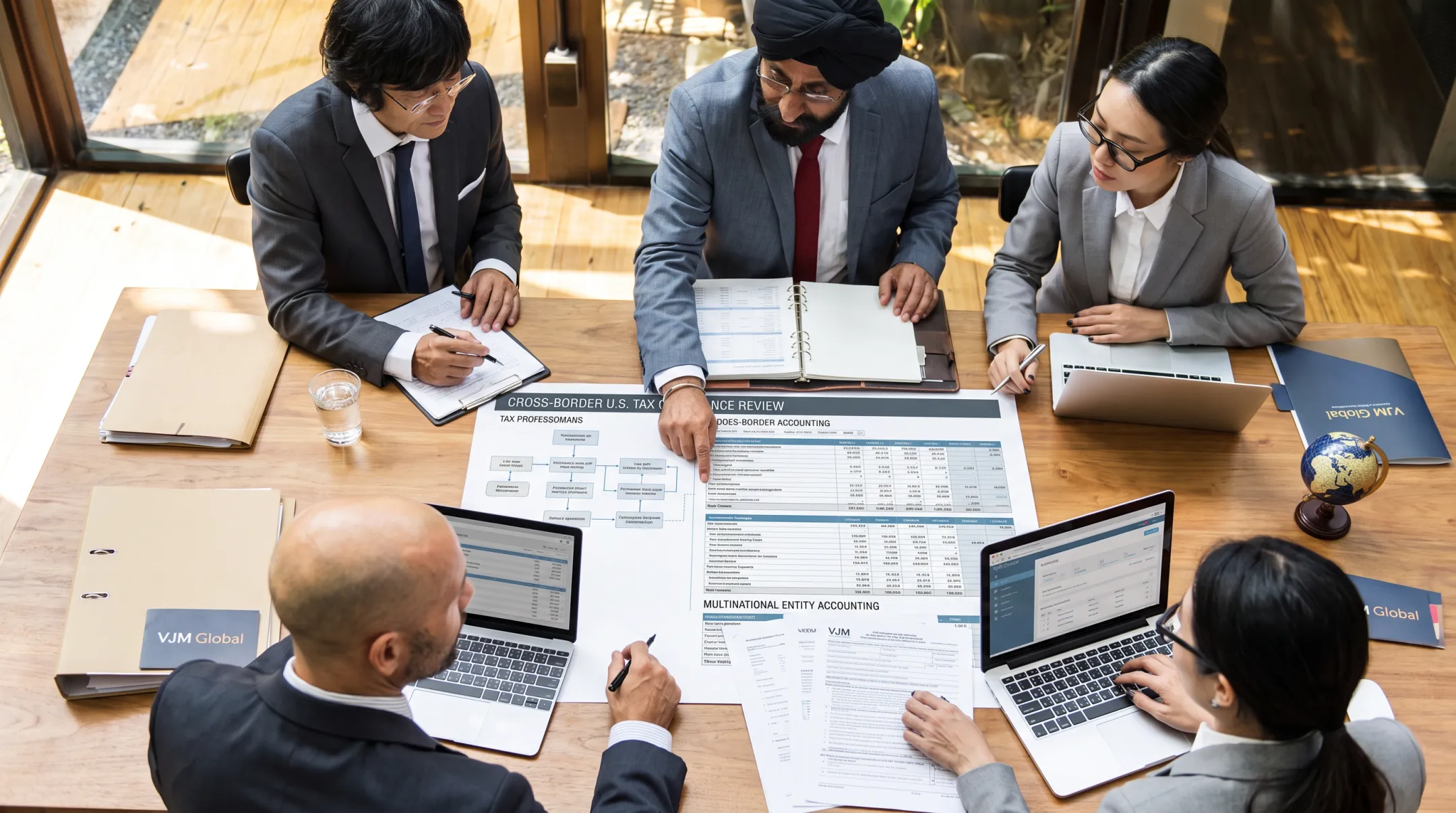 U.S. tax professionals coordinating multinational business compliance workpapers