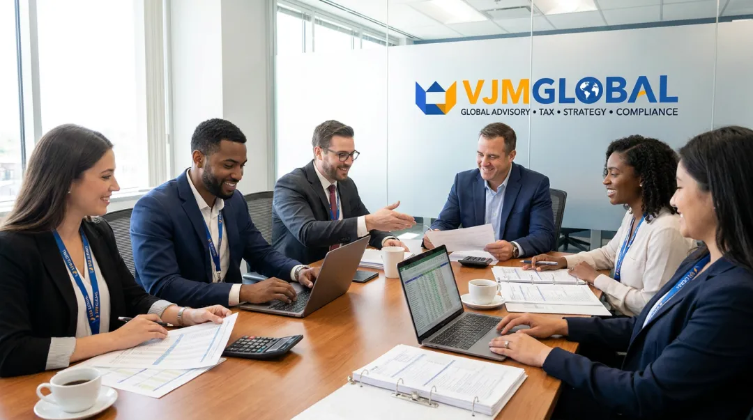 VJM Global accounting team supporting business owners with tax compliance