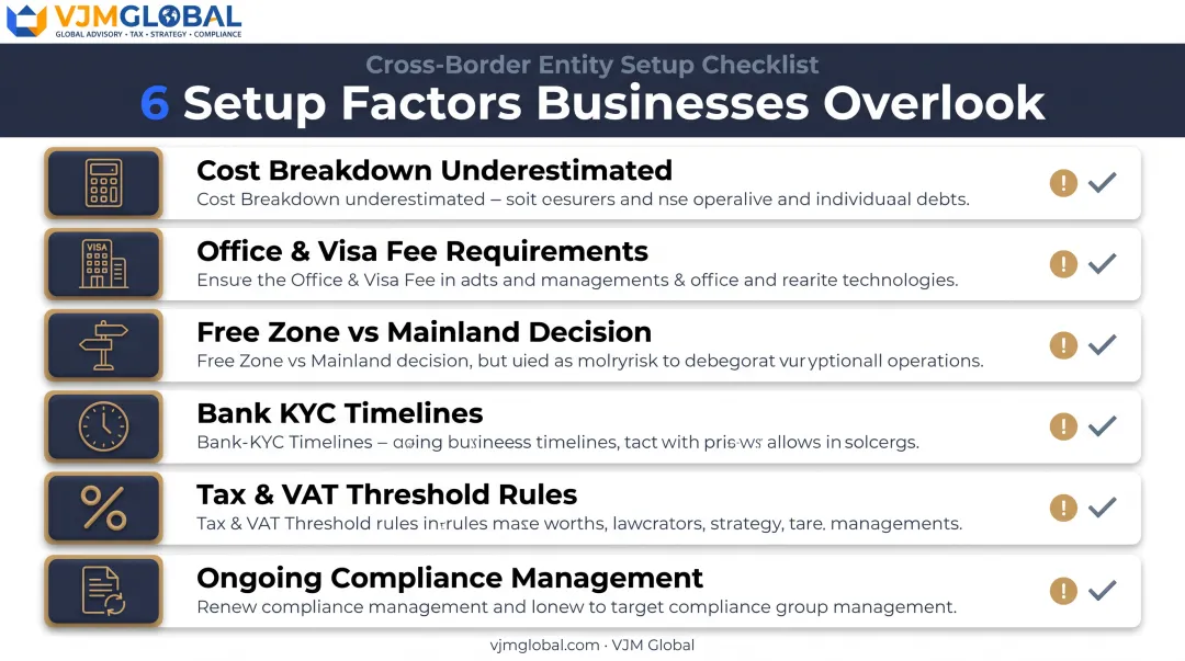 Hidden UAE business setup costs and overlooked compliance factors checklist