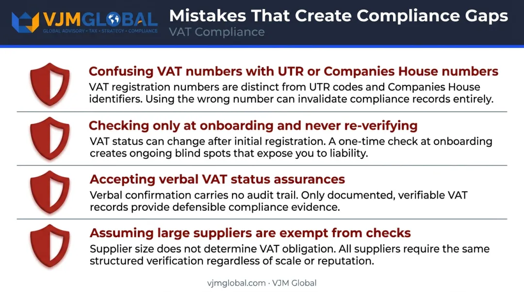 Four common UK VAT number verification mistakes causing business compliance gaps