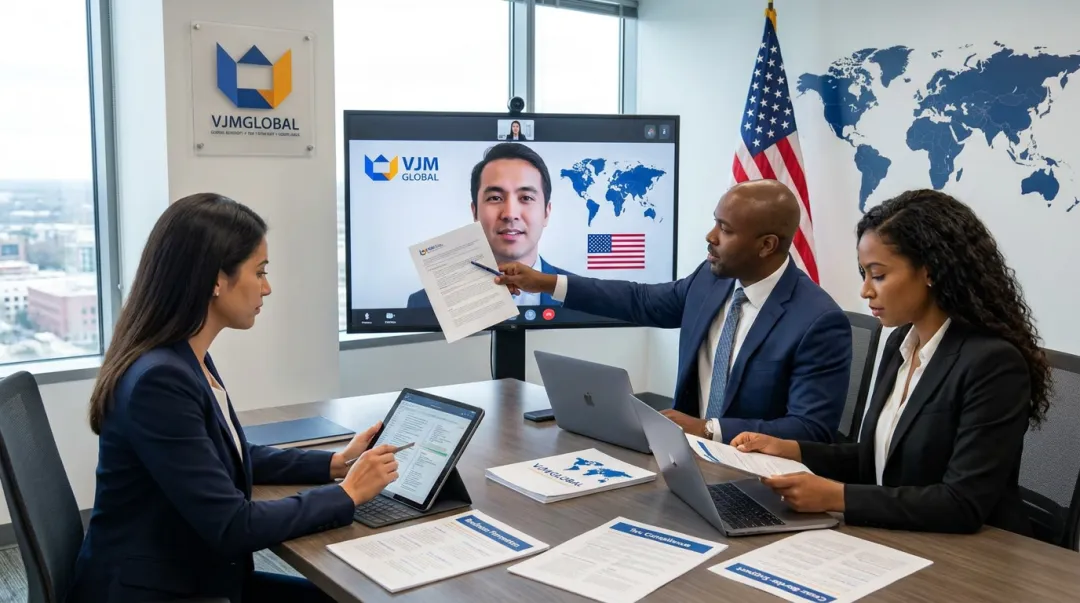 Professional advisory team assisting international founders with LLC compliance