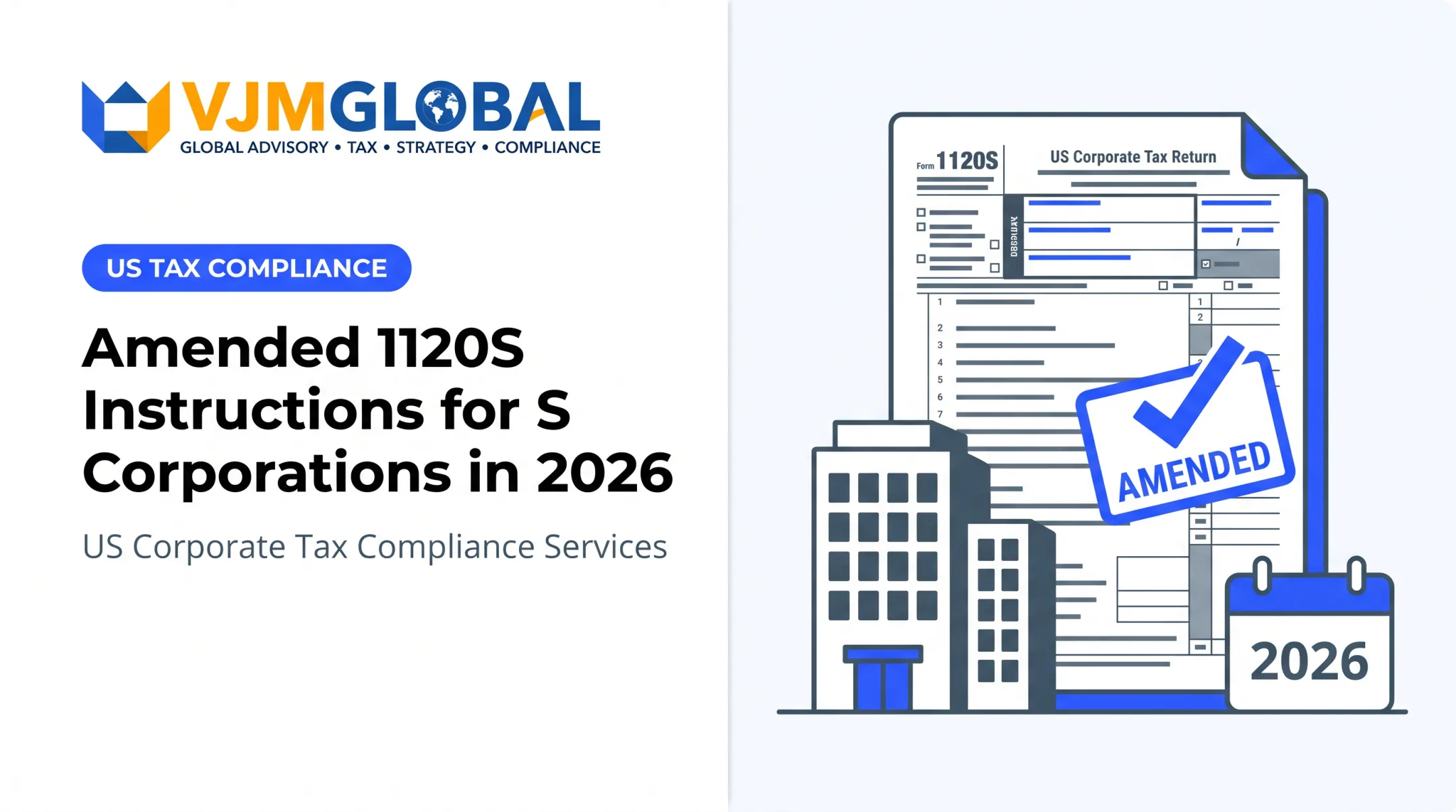 Amended 1120S Instructions for S Corporations in 2026