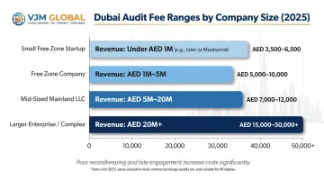 Dubai audit fee ranges by company size and revenue bracket 2025 pricing guide