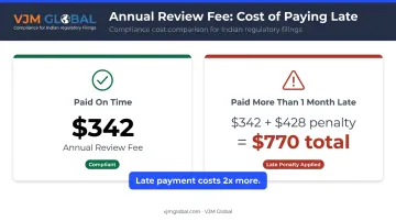 ASIC late payment penalty cost breakdown versus on-time annual review fee