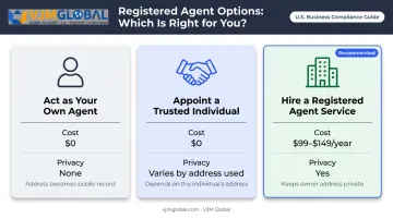 Maine LLC registered agent options comparison chart cost and privacy benefits