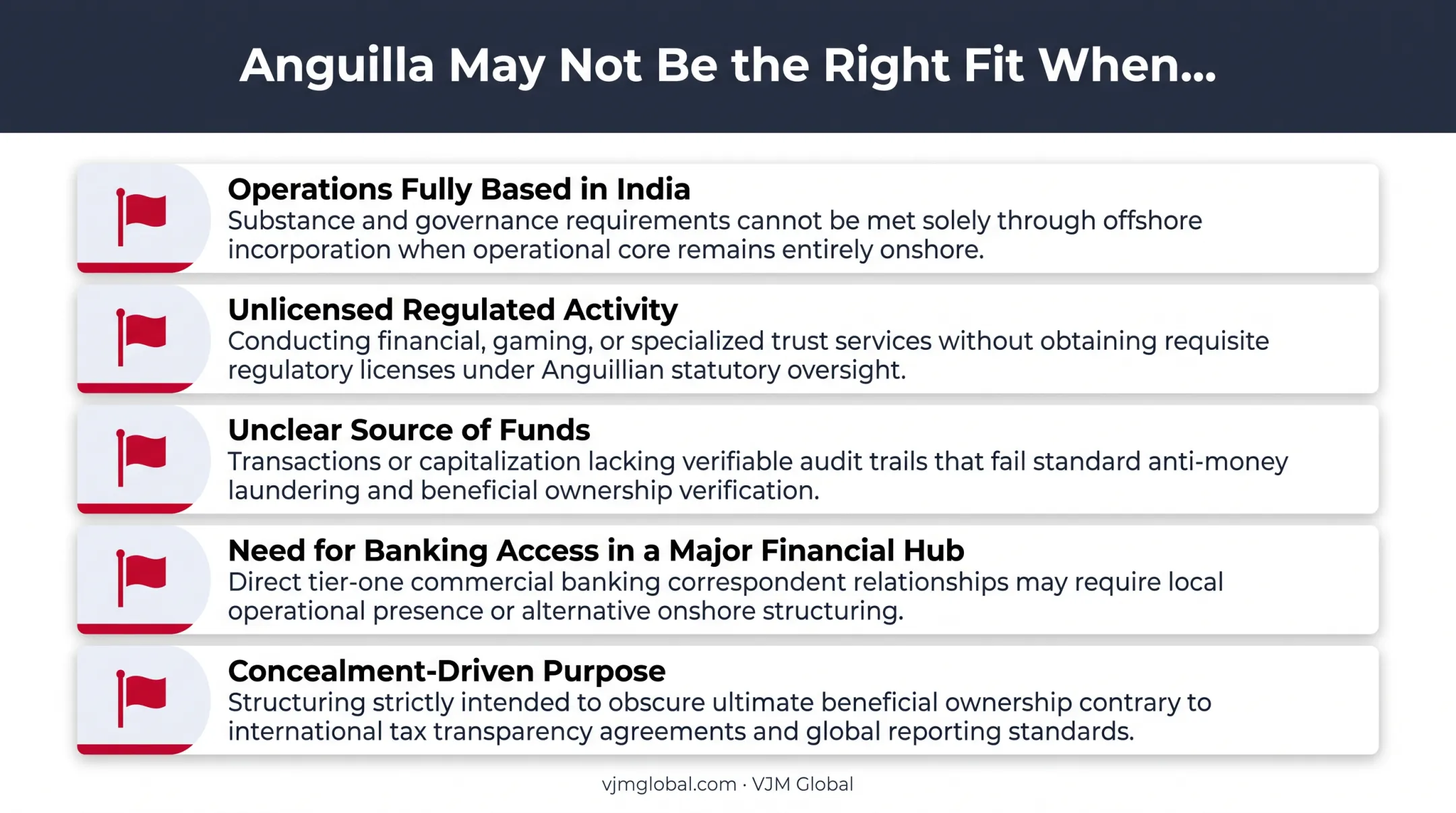 Five warning signs an Anguilla company structure may not fit