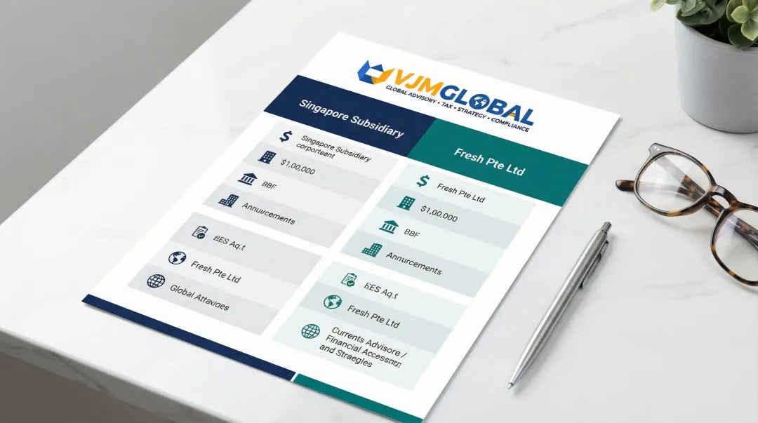 Singapore subsidiary versus fresh Pte Ltd comparison table for Indian founders