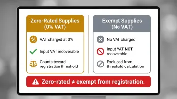 Zero-rated versus exempt VAT supplies key differences comparison for UAE registration