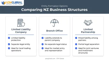 Comparison of LTD branch office and limited partnership structures New Zealand
