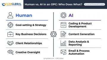Human versus AI division of labour in one-person company model