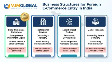 Four India business structure options for foreign e-commerce companies compared
