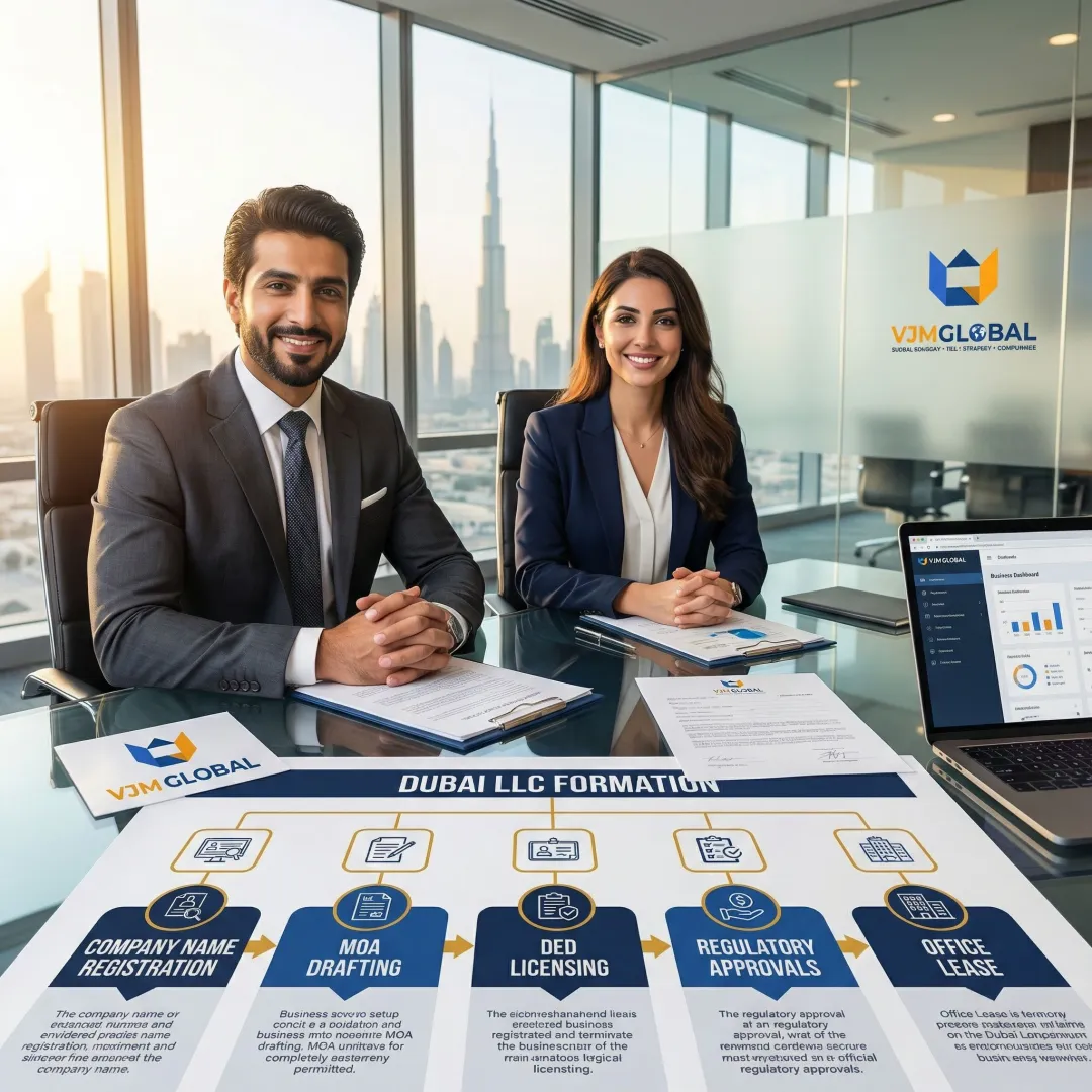 Step-by-step process of Dubai LLC company formation for Indian businesses