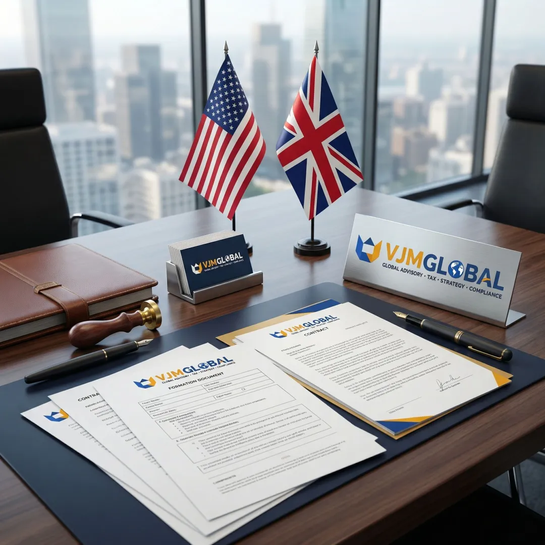 US and UK flags side by side symbolizing transatlantic business partnership and company formation services