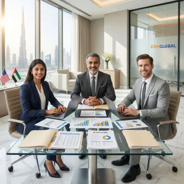 Chartered accountants conducting detailed financial audit review for US company