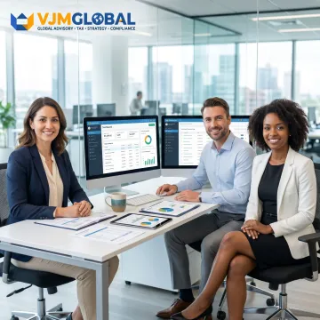 Cloud bookkeeping team managing Zoho Books records