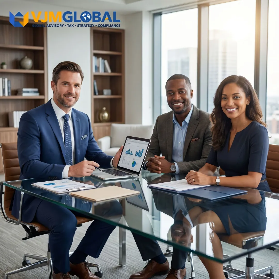 Business advisor discussing accounting strategy with client