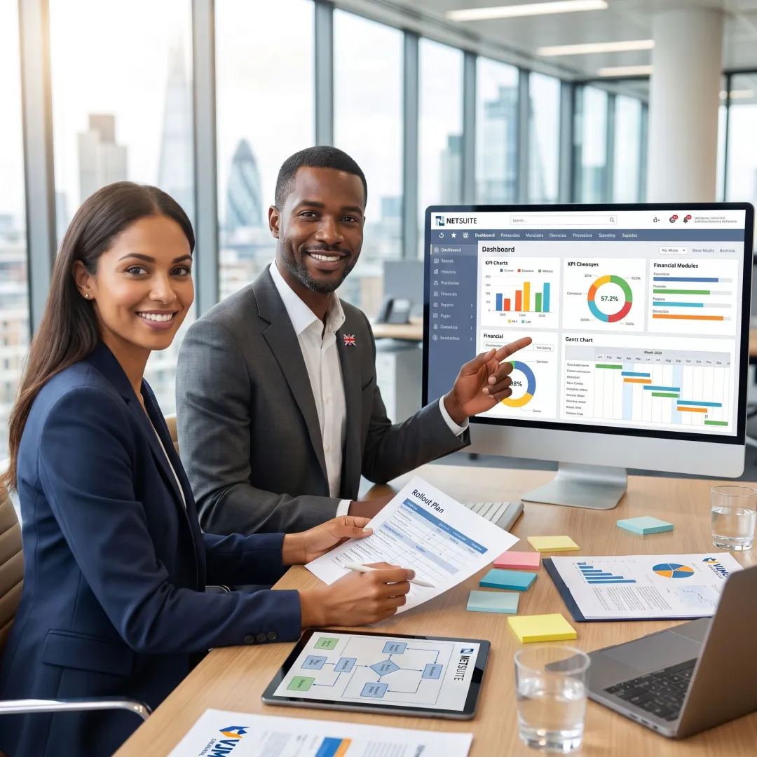 Consultants planning a NetSuite implementation for a UK business
