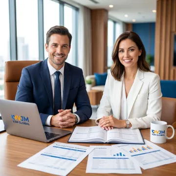 Accountants reviewing year-end financial reports
