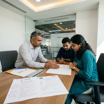 Advisor explaining Dubai South company setup process