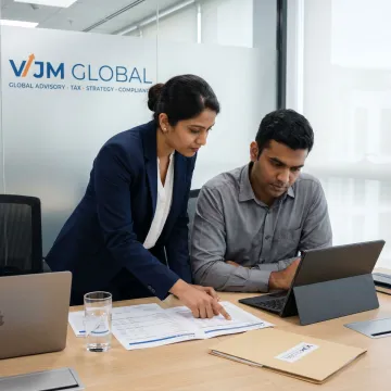 Outsourced accounting team reviewing financial reports