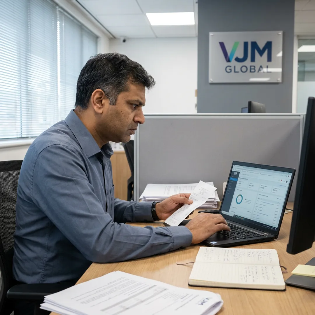 Accounting professional reviewing chiropractic practice financial reports