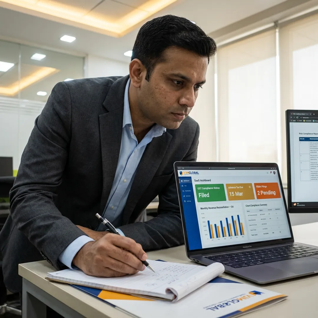 IT audit consultant reviewing financial systems
