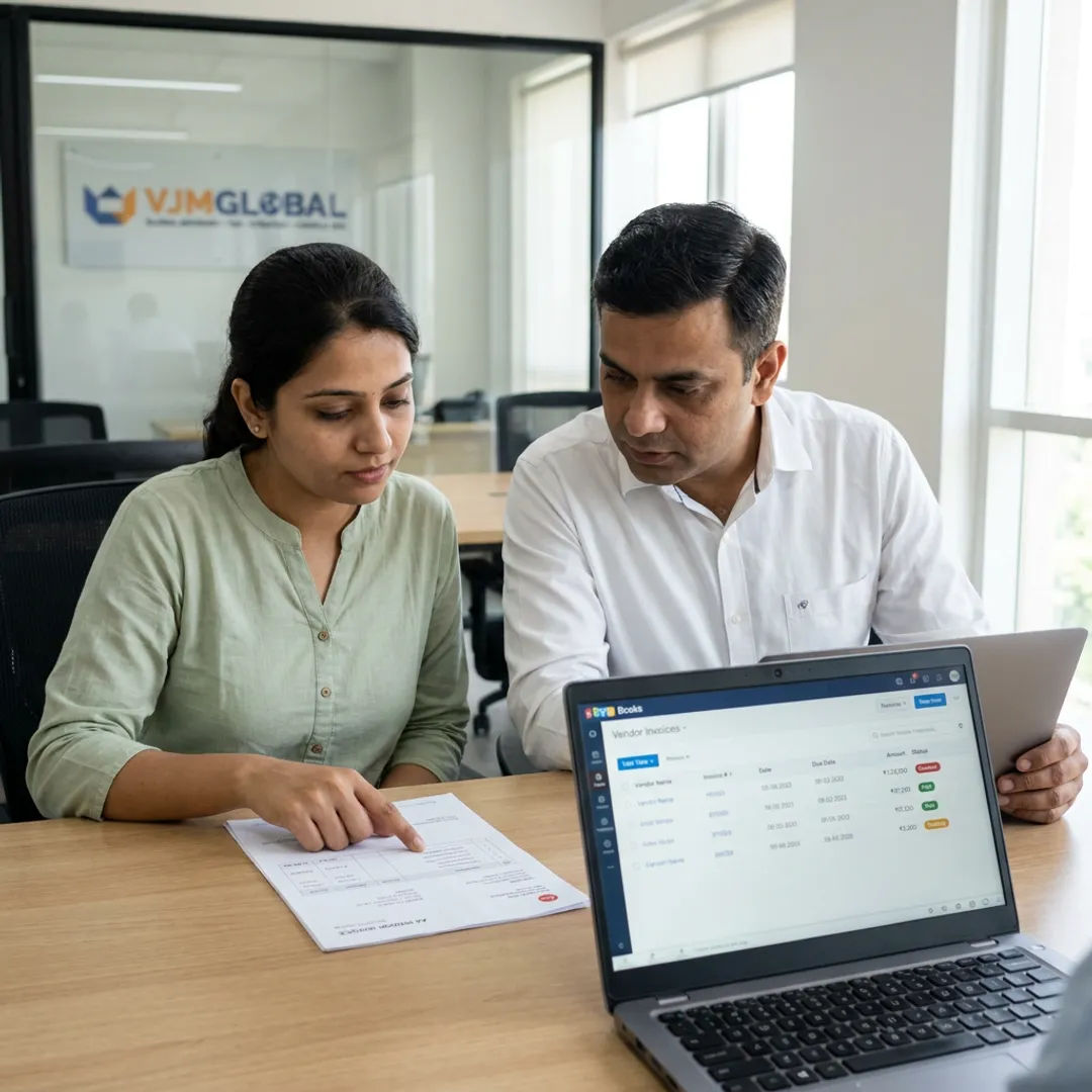 Outsourced accounting team managing accounts payable in Zoho Books