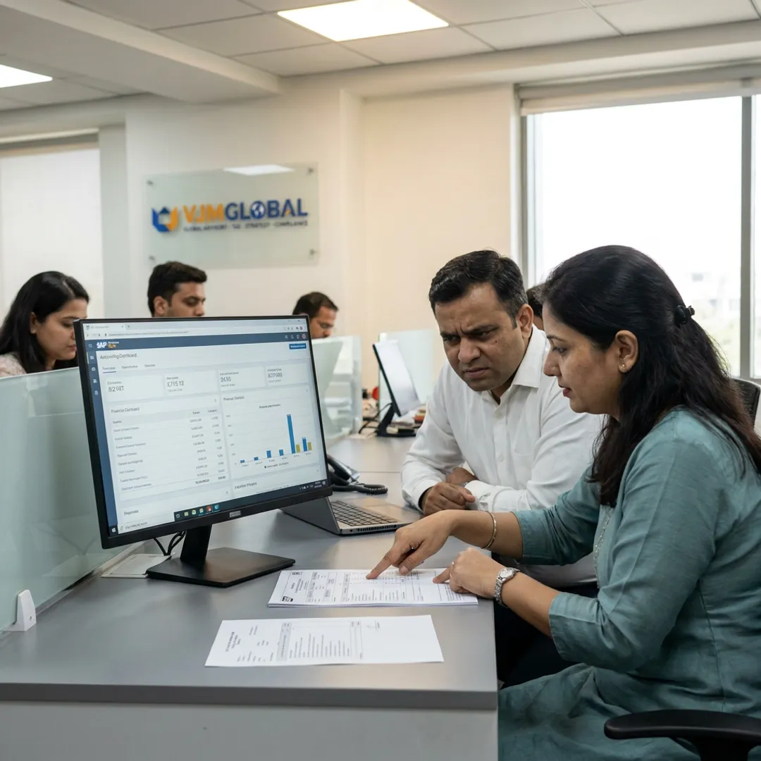 SAP Business One accounting professionals reviewing financial reports