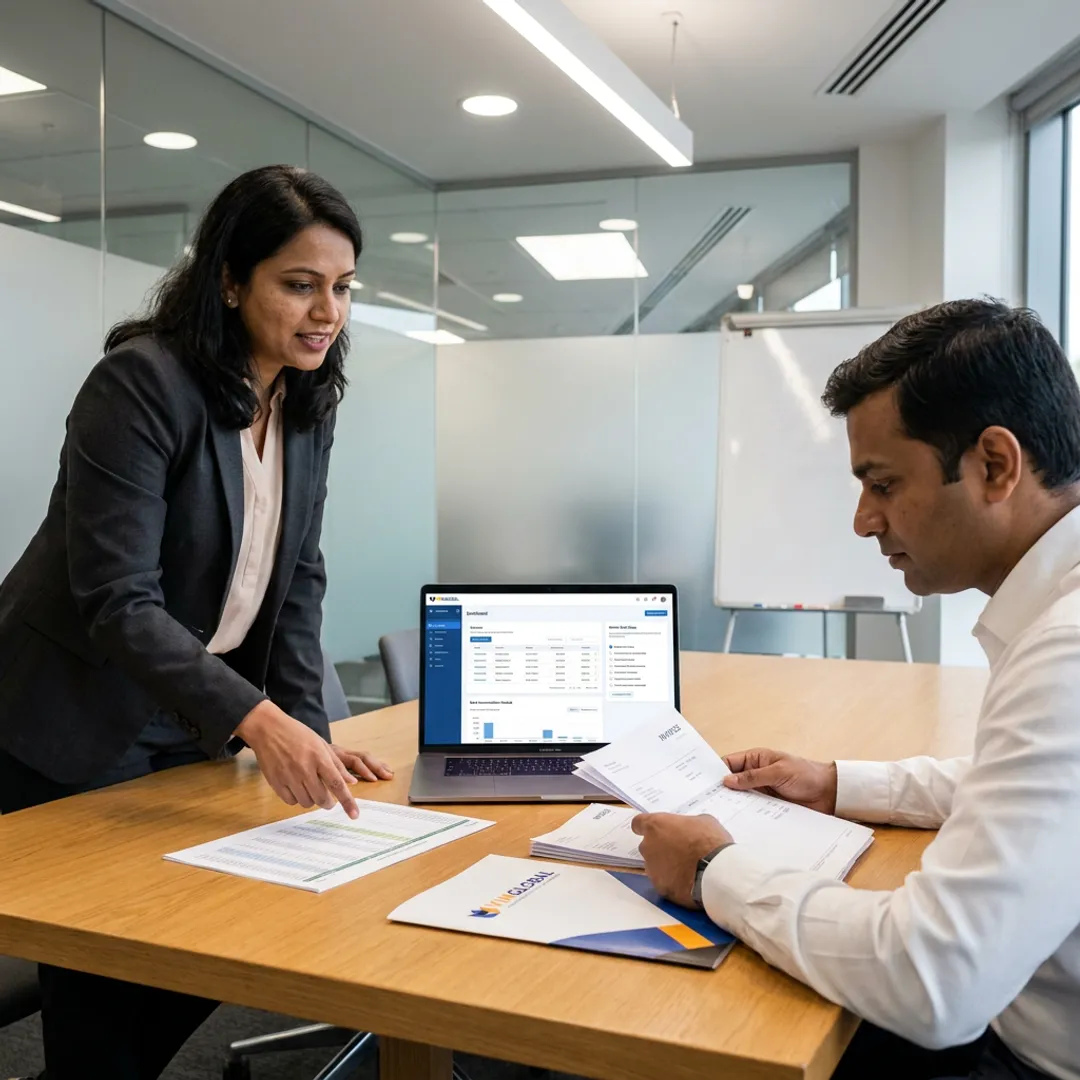 Accountants following outsourced bookkeeping workflow